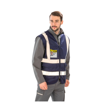 Zipped safety vest